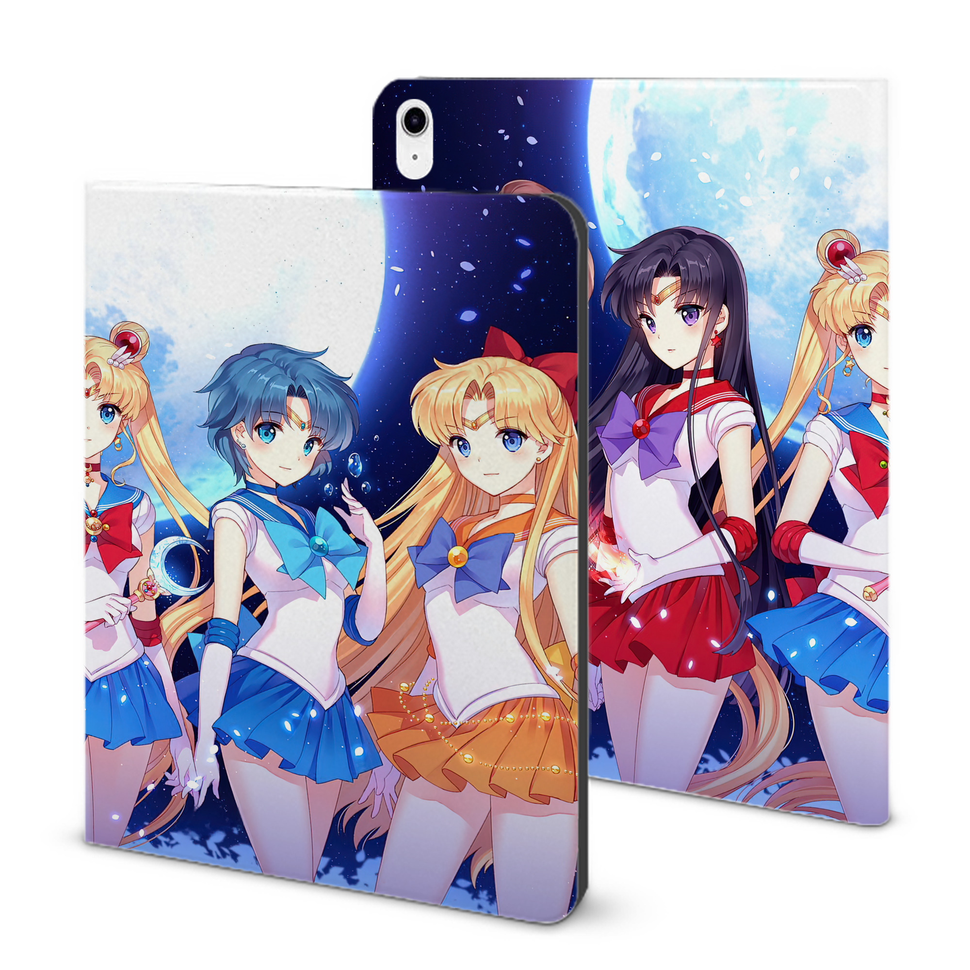 （画像用） 美少女戦士セーラームーン Sailor Moon IPad ケース ブック型 PUレザー TPU 耐衝撃 軽量 薄型 ペン収納なし 全面保護 IPad 各モデル対応